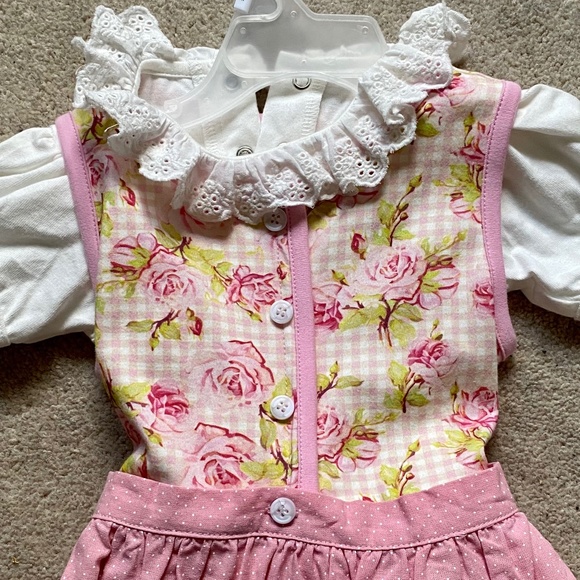 BNWT Dress with Pinafore and Ruffle Bodysuit - Picture 2 of 3